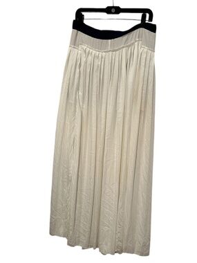 ANDB white pleated maxi skirt XS